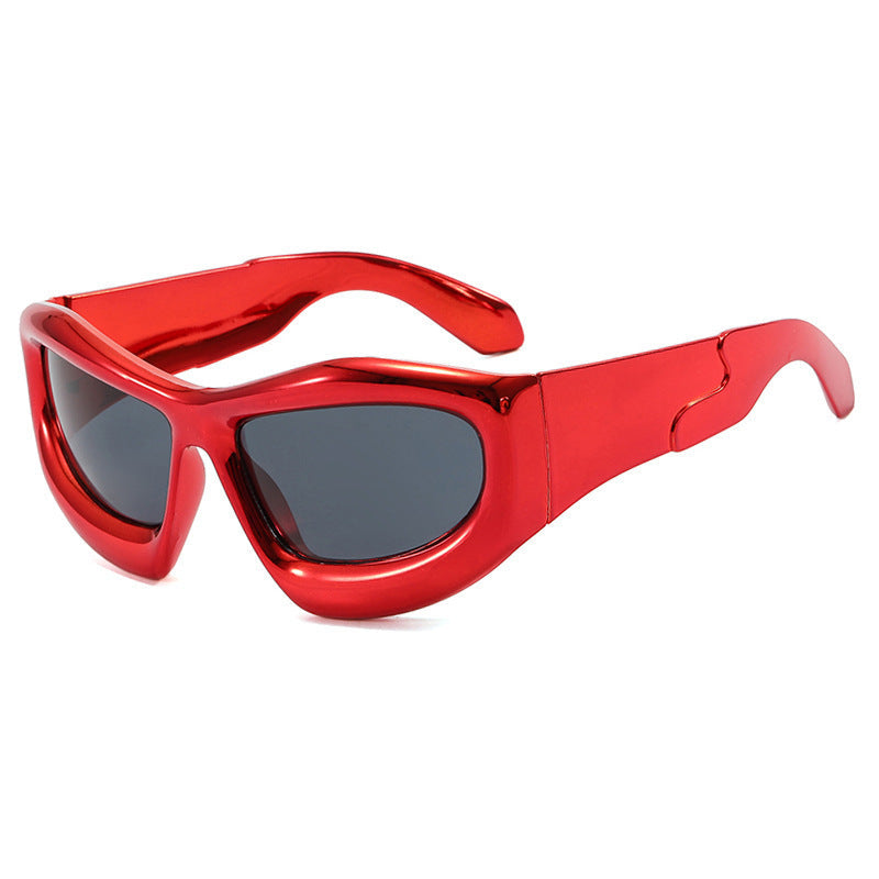 Kvinners Sporty Solbriller Futuristisk Design 7