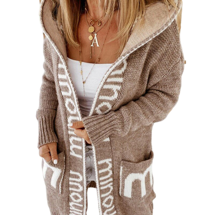 Kvinners Strikket Cardigan Tidløs Design Langermet 0