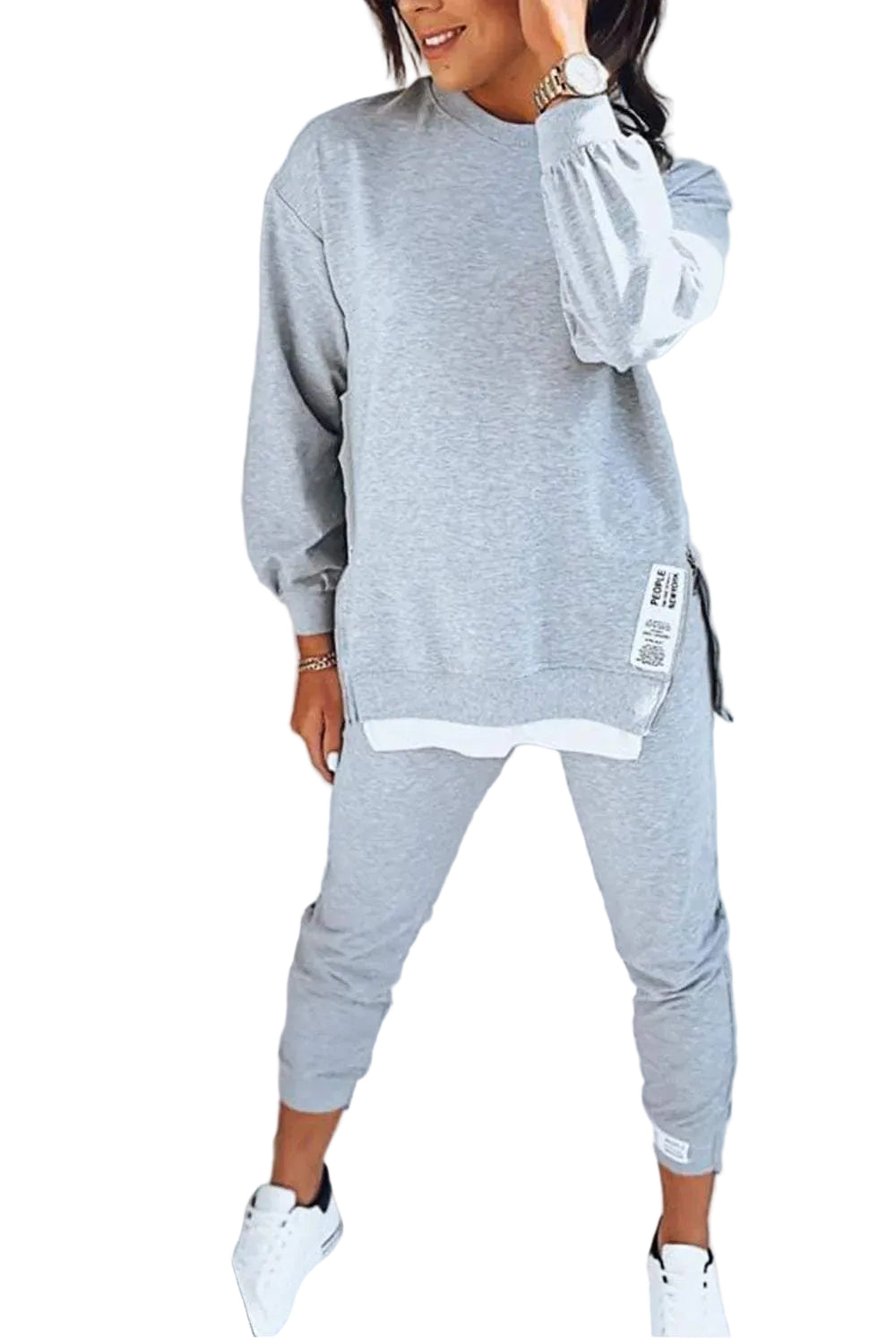 Kvinners Sweatshirt og Buksesett Avslappet Stil 0