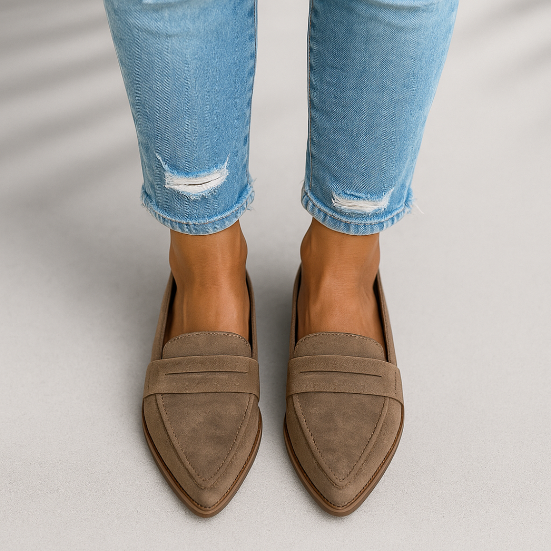 Kvinners Tå-Loafers Stilig Design 4