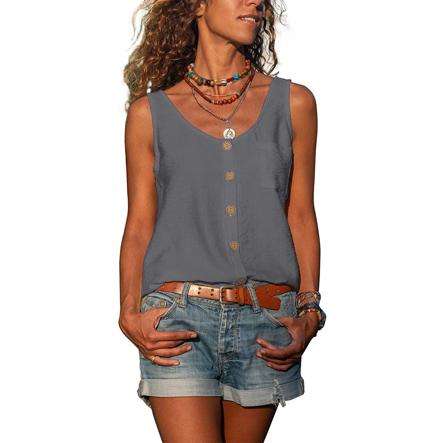 Kvinners Tanktop Ibiza-inspirert Stil 0