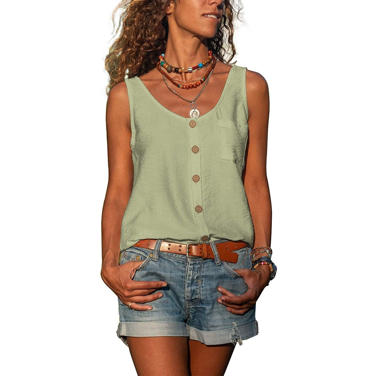 Kvinners Tanktop Ibiza-inspirert Stil 10