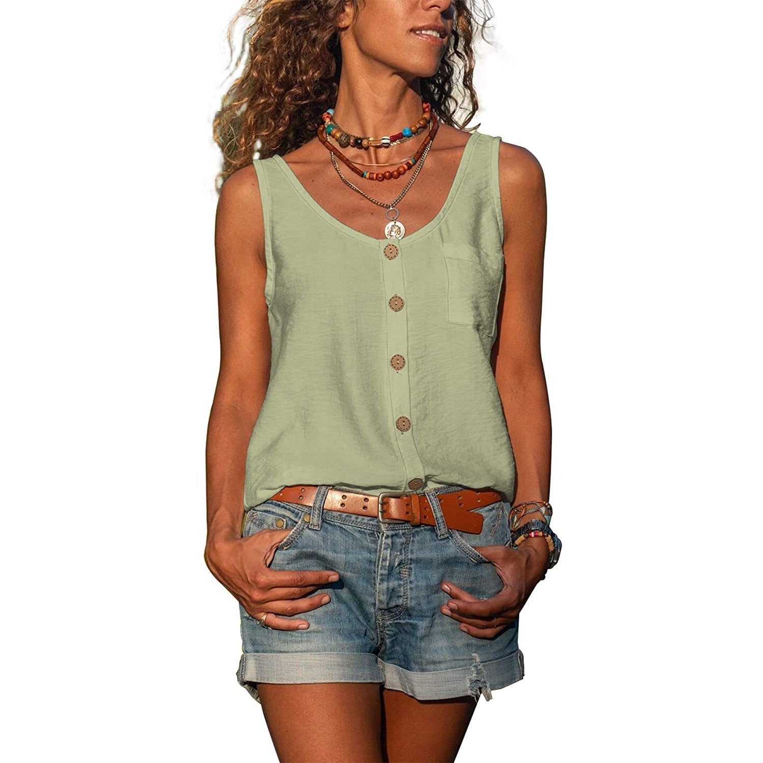 Kvinners Tanktop Ibiza-inspirert Stil 10