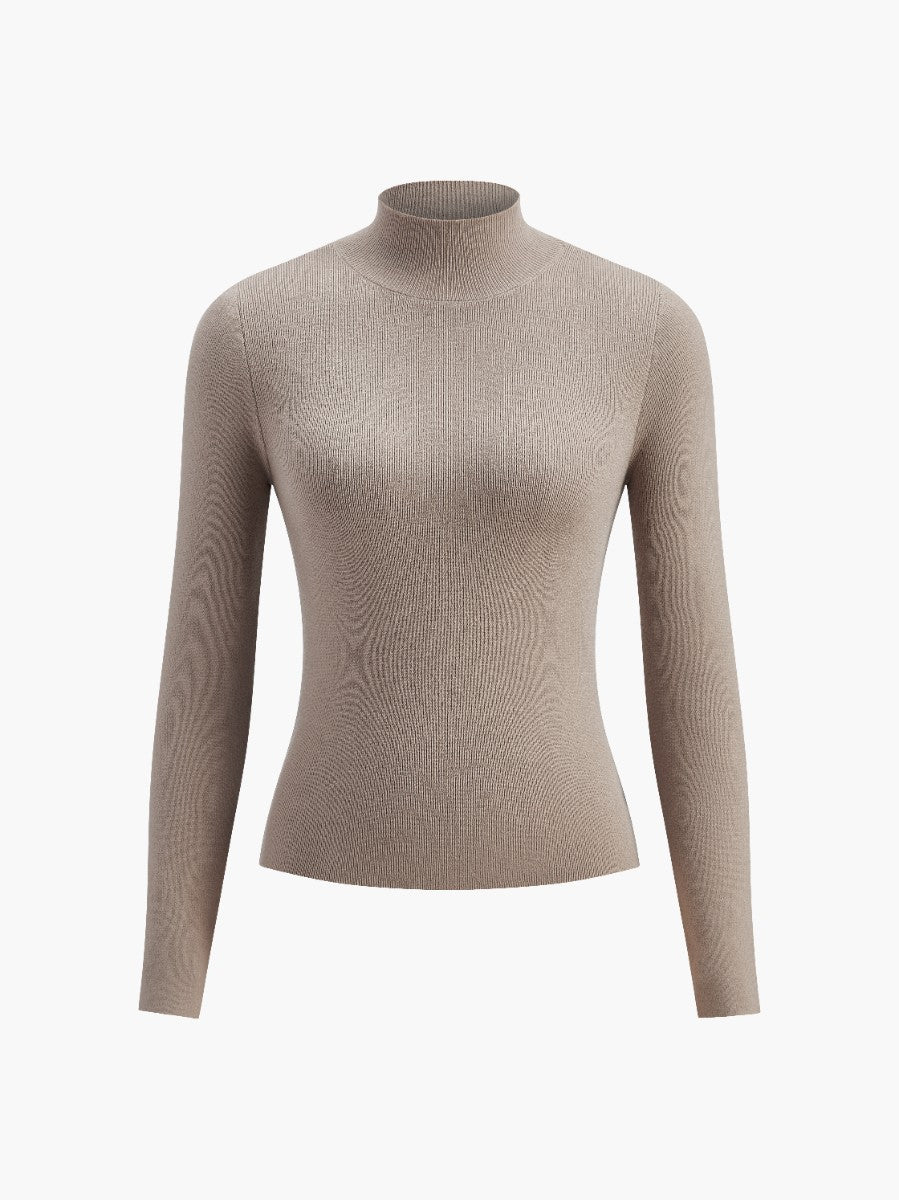 Kvinners Topp med Mock Neck Stil 5