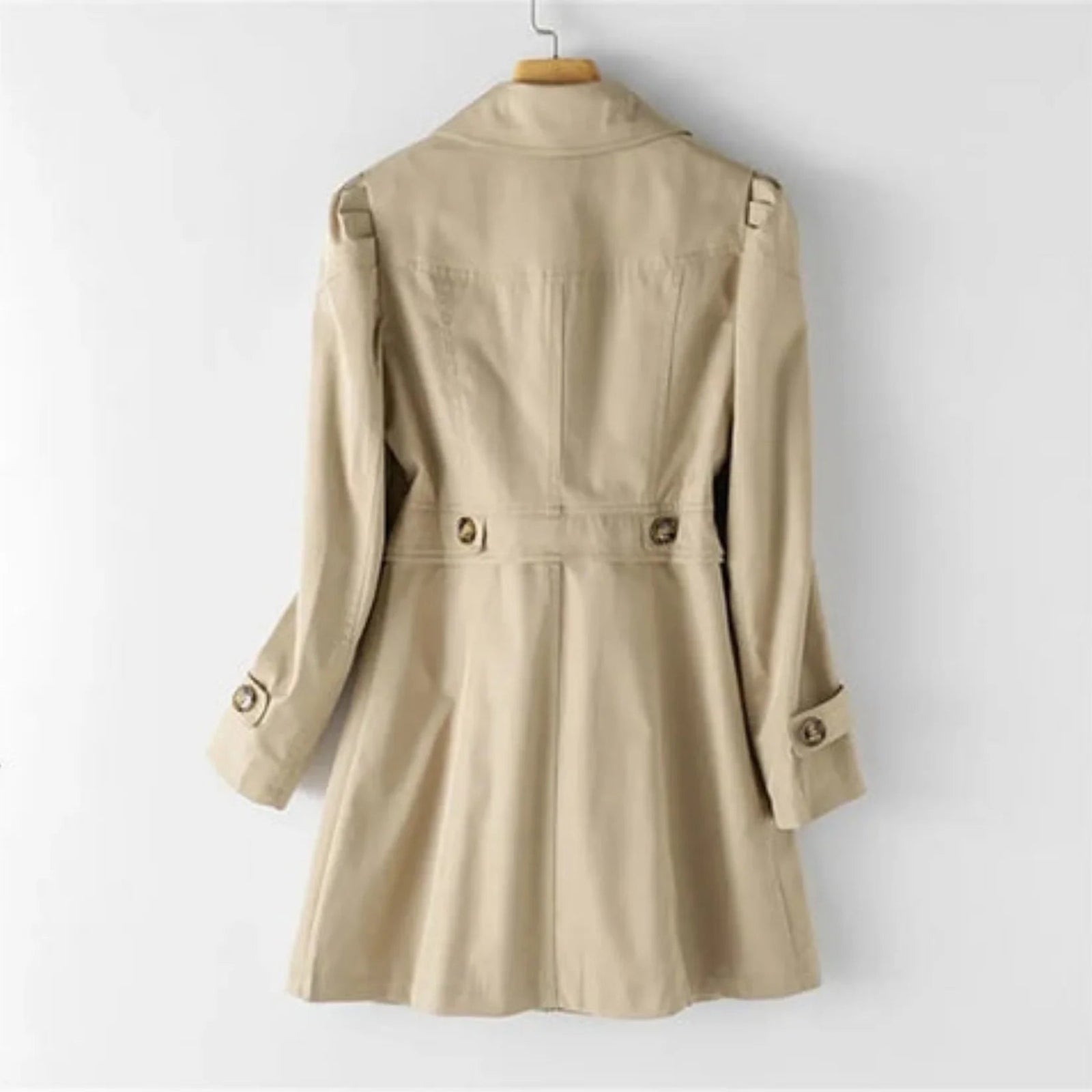 Kvinners Trenchcoat Klassisk Stil 4