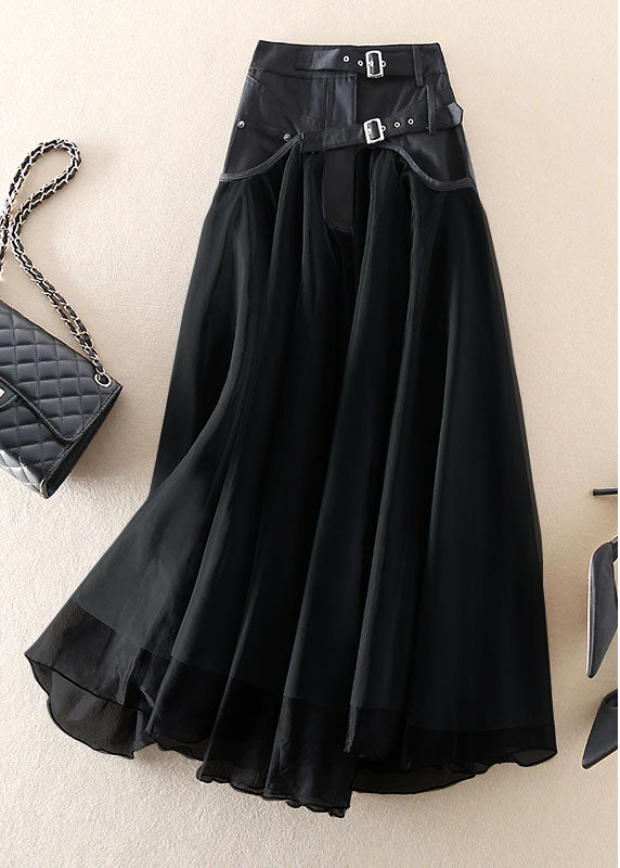 Kvinners Tulle Skjørt i Patchwork Stil 5