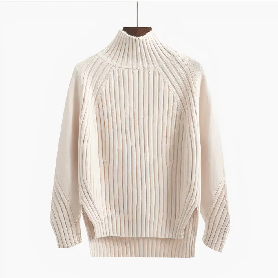 Kvinners Turtleneck Genser Klassisk Design 3
