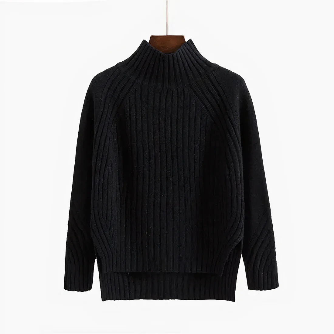 Kvinners Turtleneck Genser Klassisk Design 4