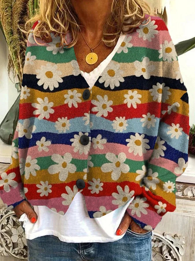 Kvinners Vintage Cardigan med Knappdetaljer 1