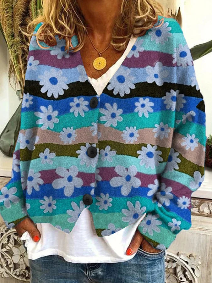 Kvinners Vintage Cardigan med Knappdetaljer 3
