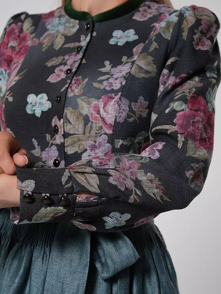 Kvinners Vintage Dirndlkjole med Blomsterdesign og Schürze 3