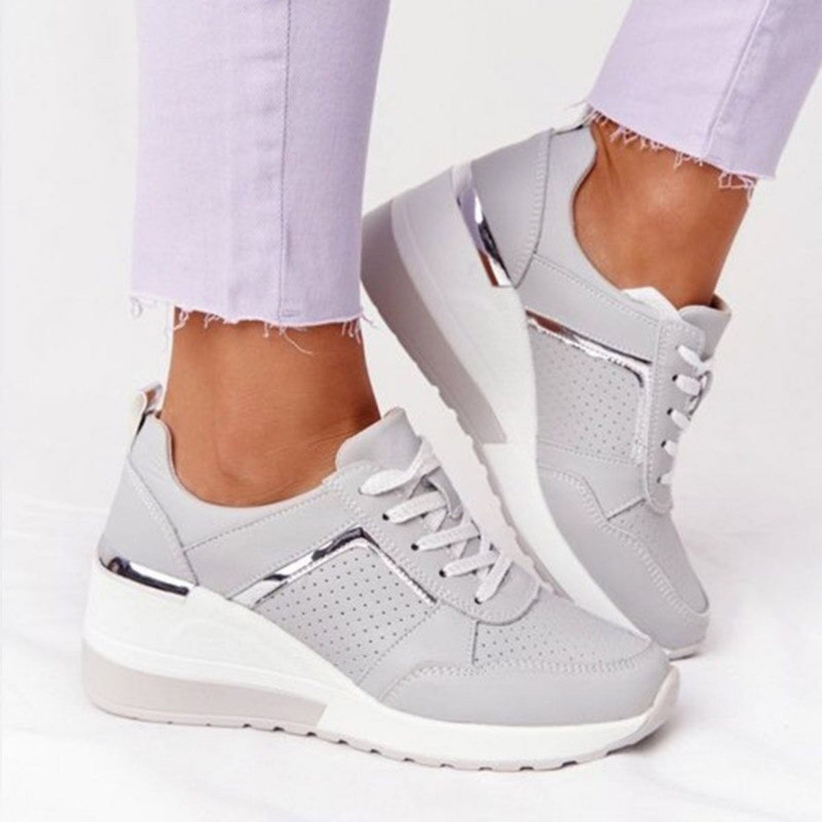 Kvinners Wedge Joggesko med Raffinert Design 3