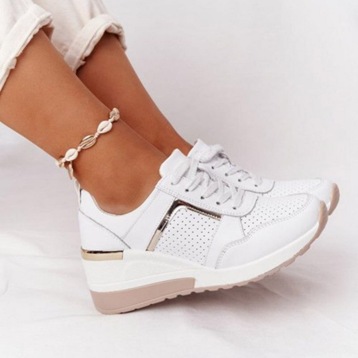 Kvinners Wedge Joggesko med Raffinert Design 4