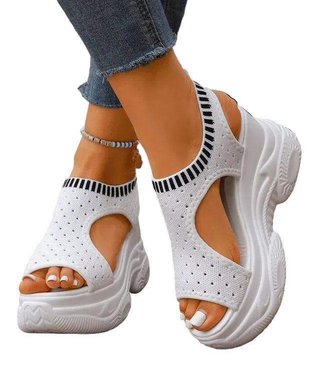 Kvinners Wedge Sandaler med Peep Toe 0
