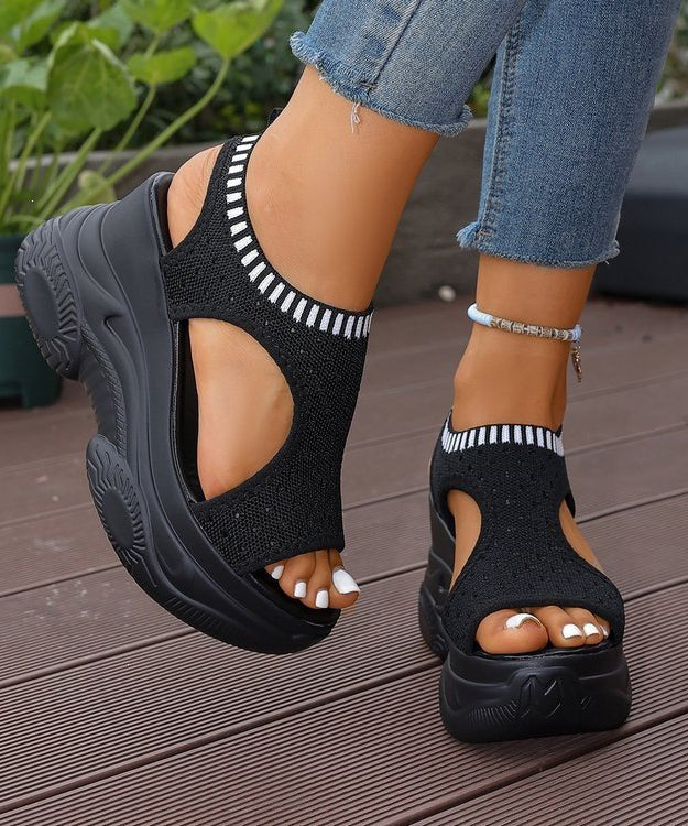 Kvinners Wedge Sandaler med Peep Toe 1