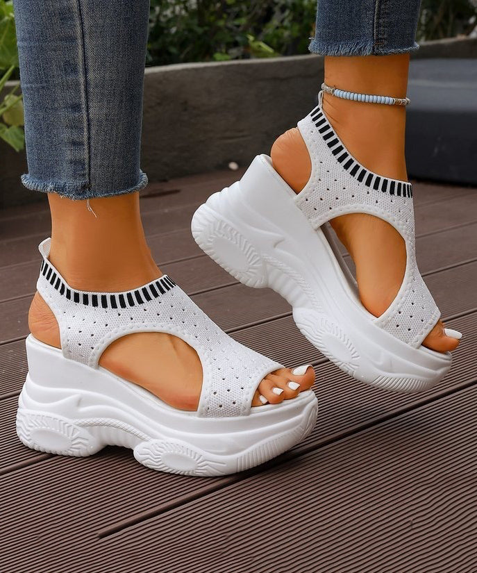 Kvinners Wedge Sandaler med Peep Toe 2