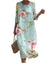 Kvinnes Blomstrete Kjole Elegant Design Lett Stoff 0