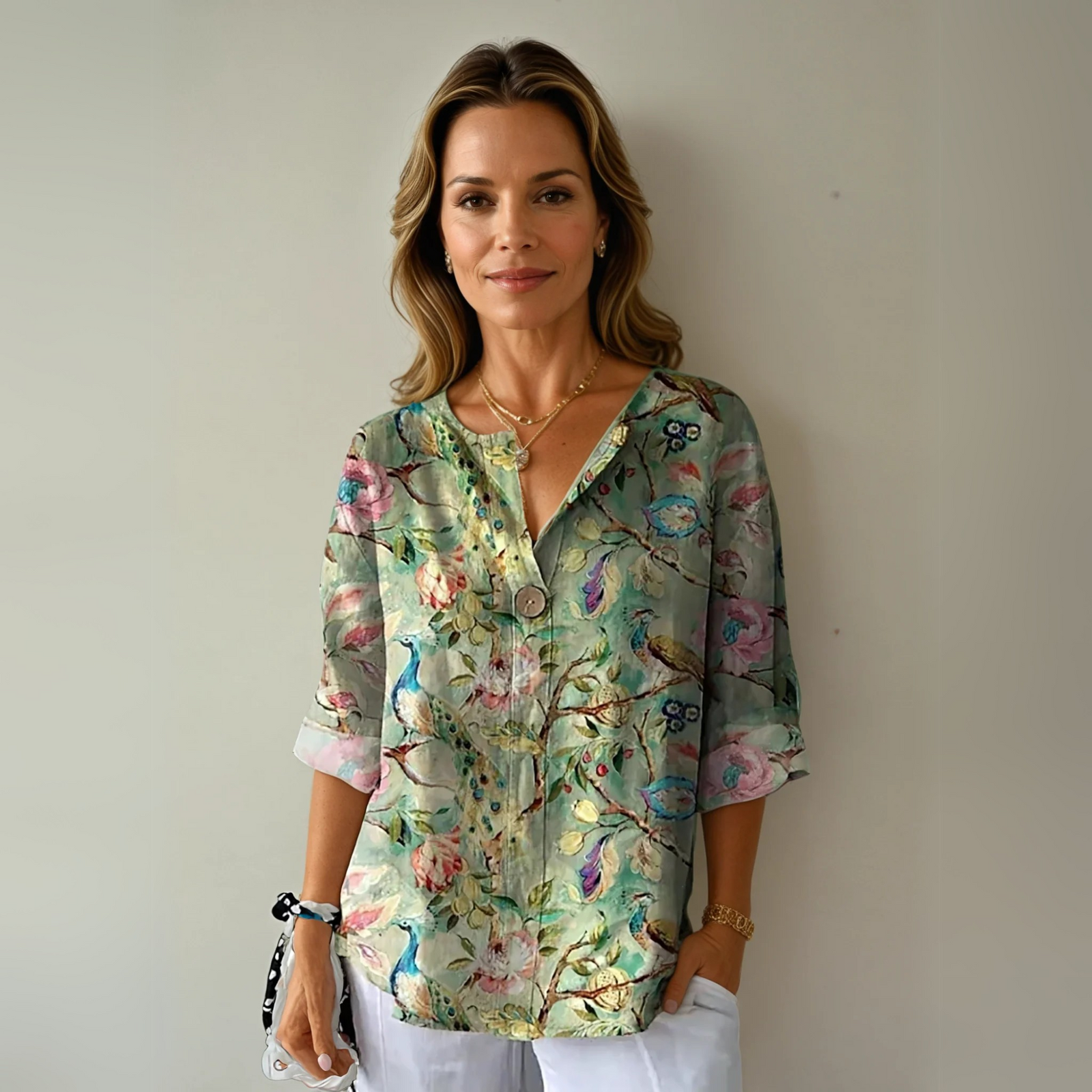 Kvinnes Bluse Blomstertrykk Allsidig 2