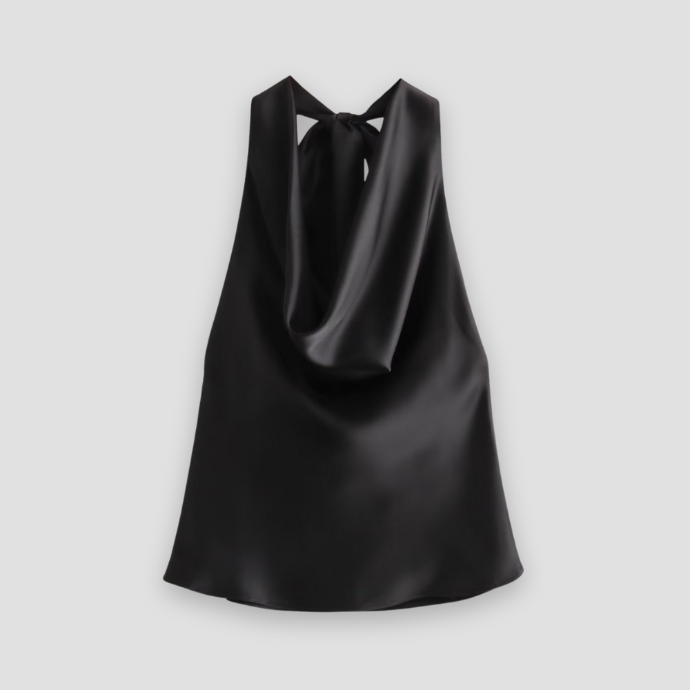 Kvinnes Halter Top Drapert 7