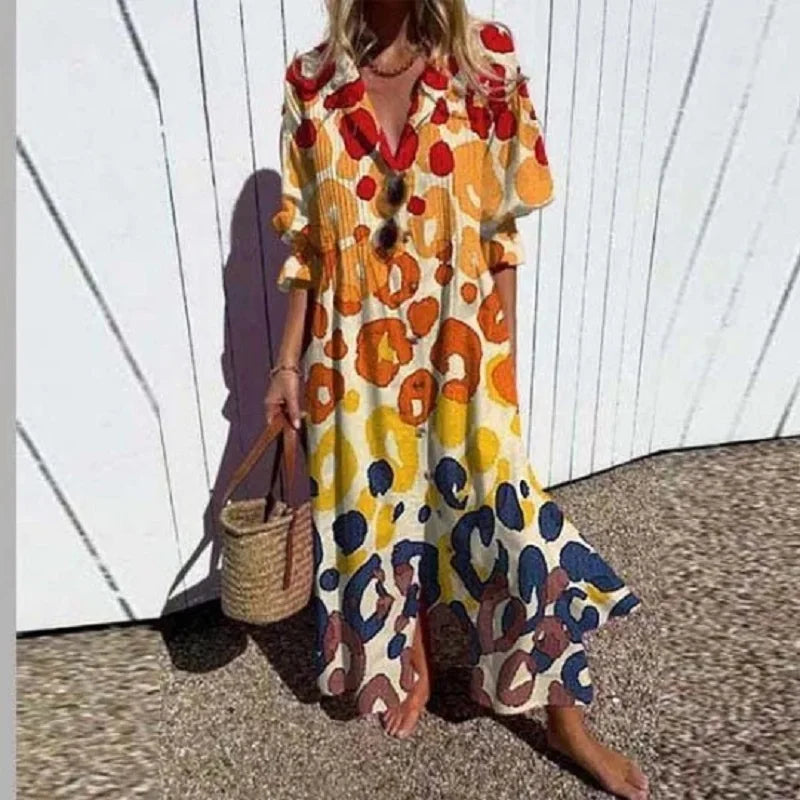 Kvinnes Maxi Kjole Boho-Chic 1