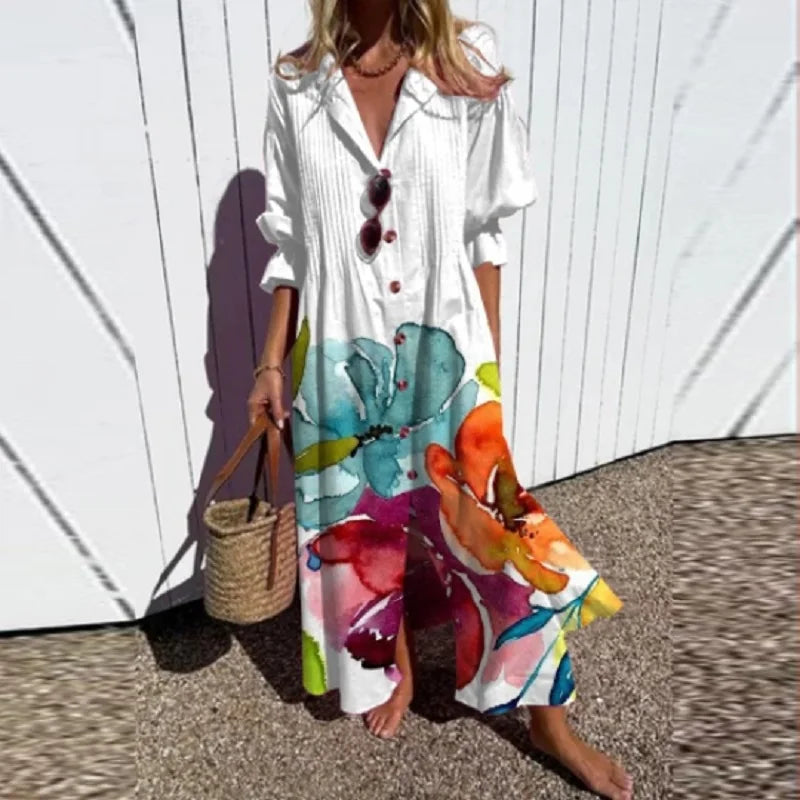 Kvinnes Maxi Kjole Boho-Chic 6