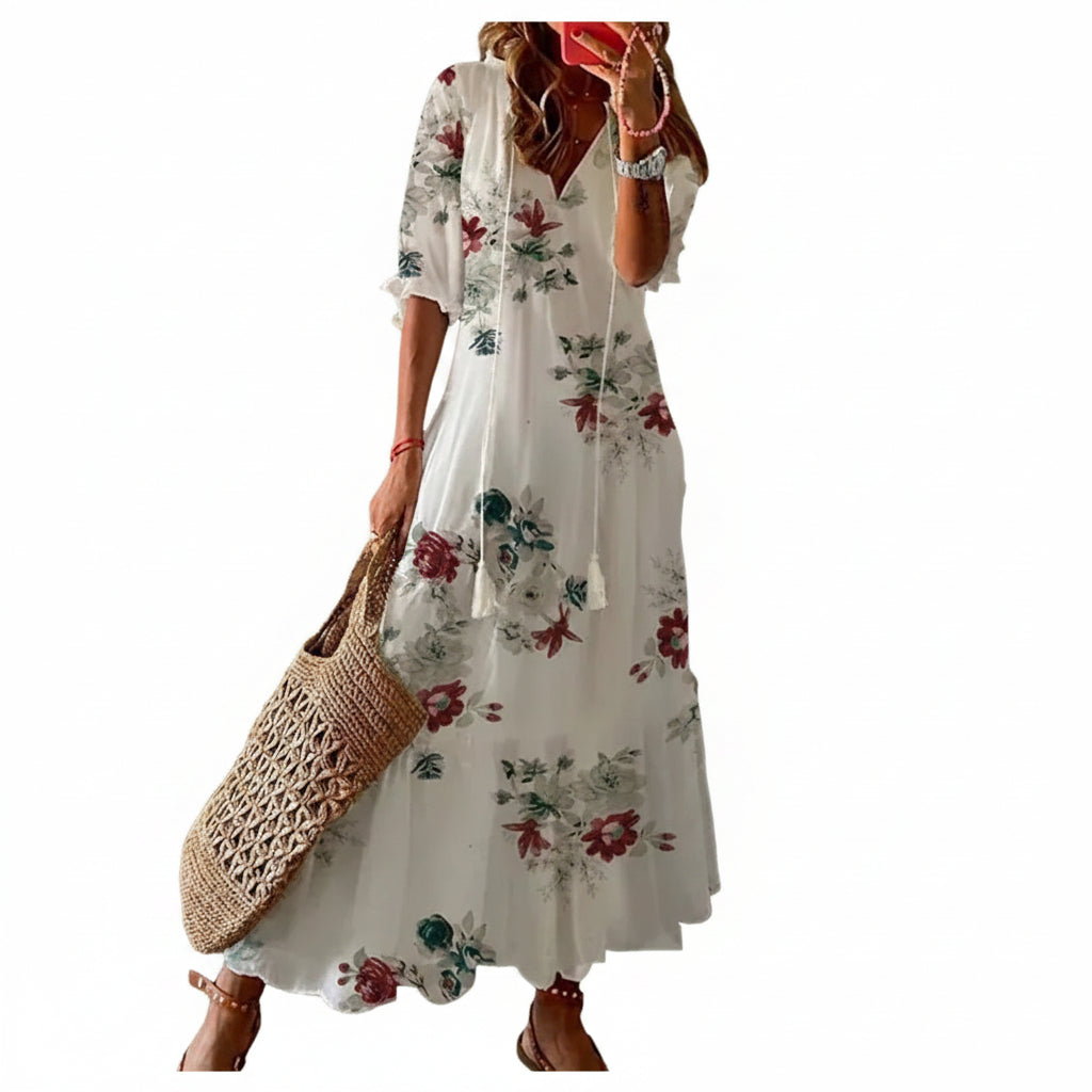 Kvinnes Maxi Kjole Sommerlig Stil 0