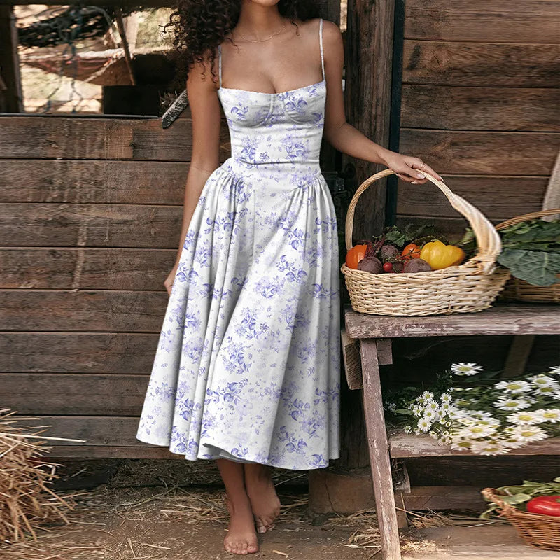 Kvinnes Midi Kjole Plisserte Ermeløs Stil 11