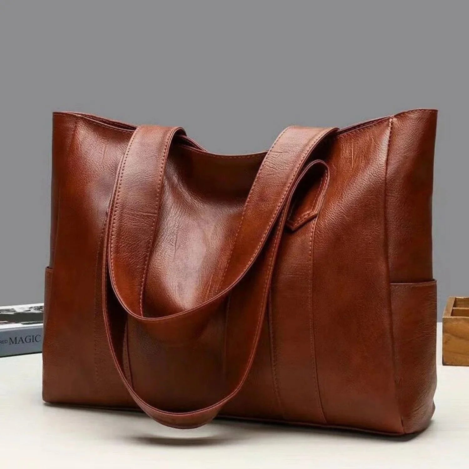 Kvinnes Vintage Skulderveske i Klassisk Stil 2