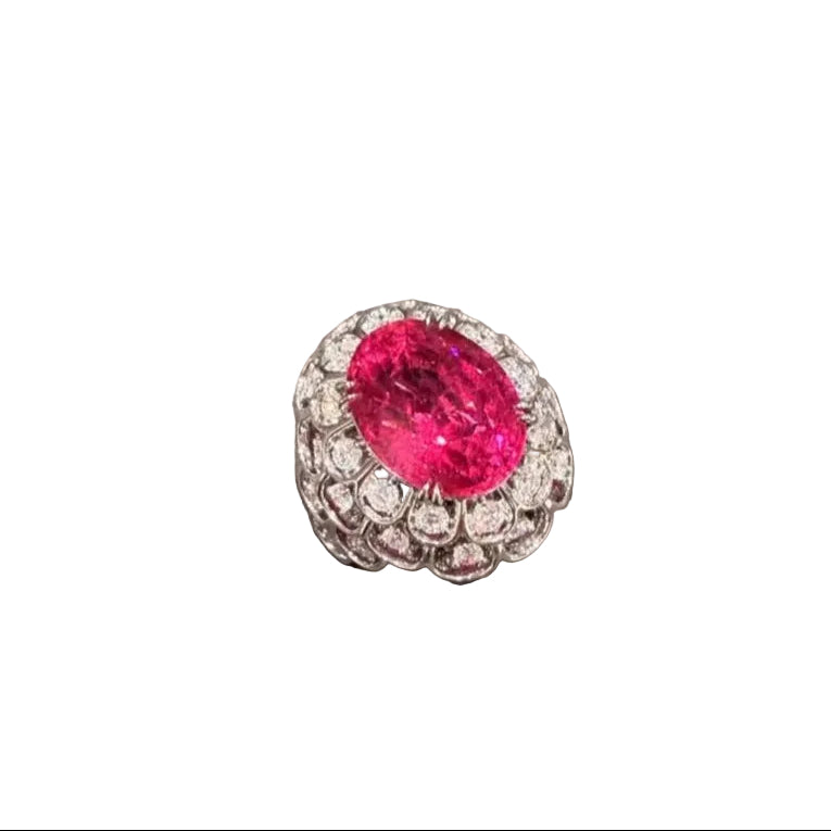 Kvinnesmykke Ring med Glitrende Zircon Detaljer 4