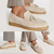 Herre Loafers Lær Beige Elegant Design Komfortabel Sko-3