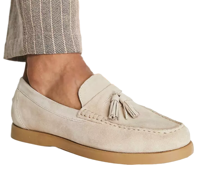 Herre Loafers Lær Beige Elegant Design Komfortabel Sko-2