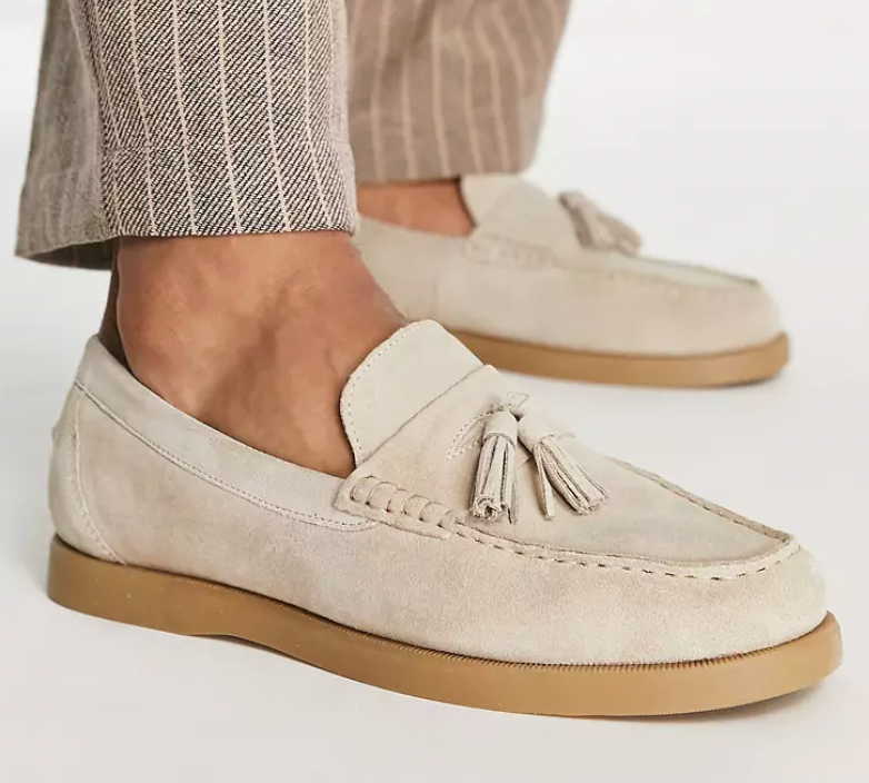Herre Loafers Lær Beige Elegant Design Komfortabel Sko-2