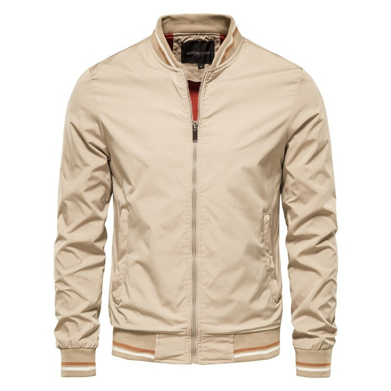 Herre Bomberjakke Stilig Polyester Moderne Design-3