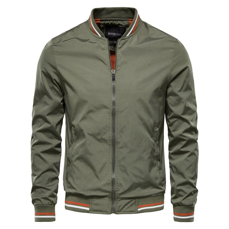 Herre Bomberjakke Stilig Polyester Moderne Design-2