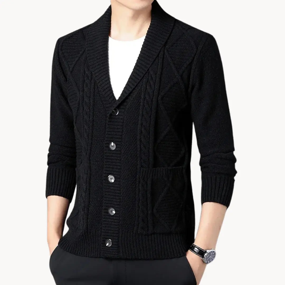 Lang Cardigan Dame med Ribbede Detaljer og Langermet Design 3