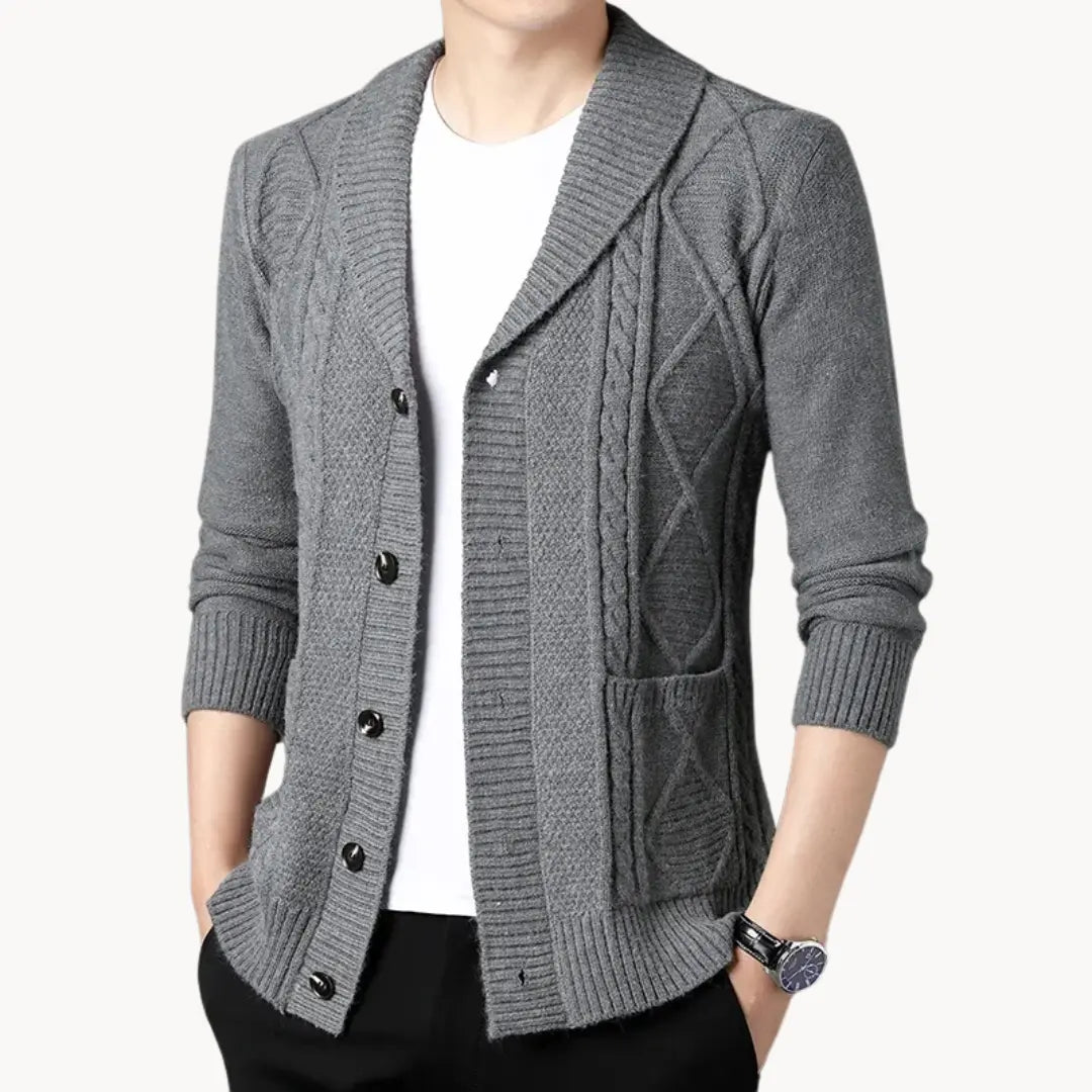 Lang Cardigan Dame med Ribbede Detaljer og Langermet Design 4