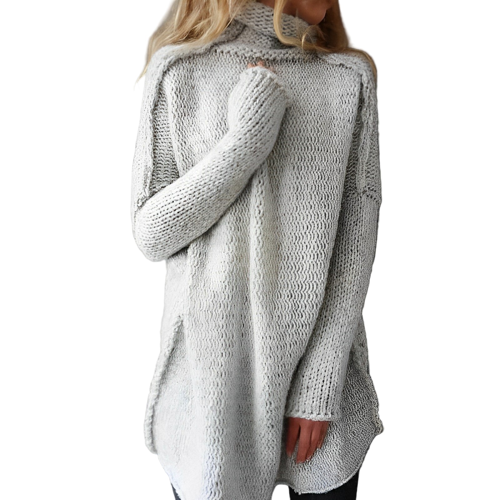 Lange Strikkpullover for Damer 0