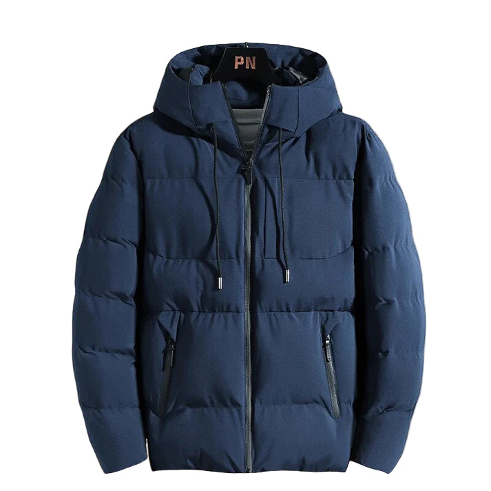 Menns Lang Vindjakke Praktisk Polyester for Kaldt Vær-1