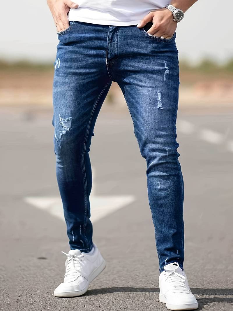 Variant image for Menns Revne Jeans Trendy Design Høykvalitets Denim-22