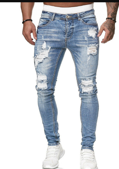 Variant image for Menns Revne Jeans Trendy Design Høykvalitets Denim-36