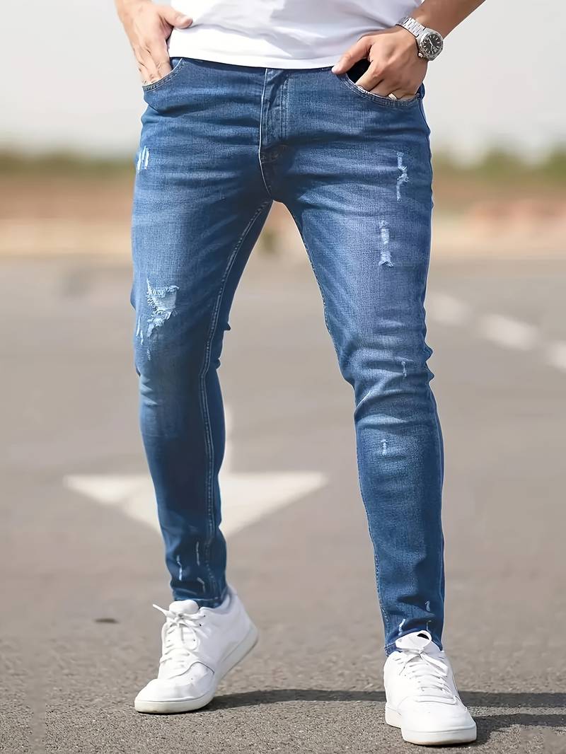 Variant image for Menns Revne Jeans Trendy Design Høykvalitets Denim-43