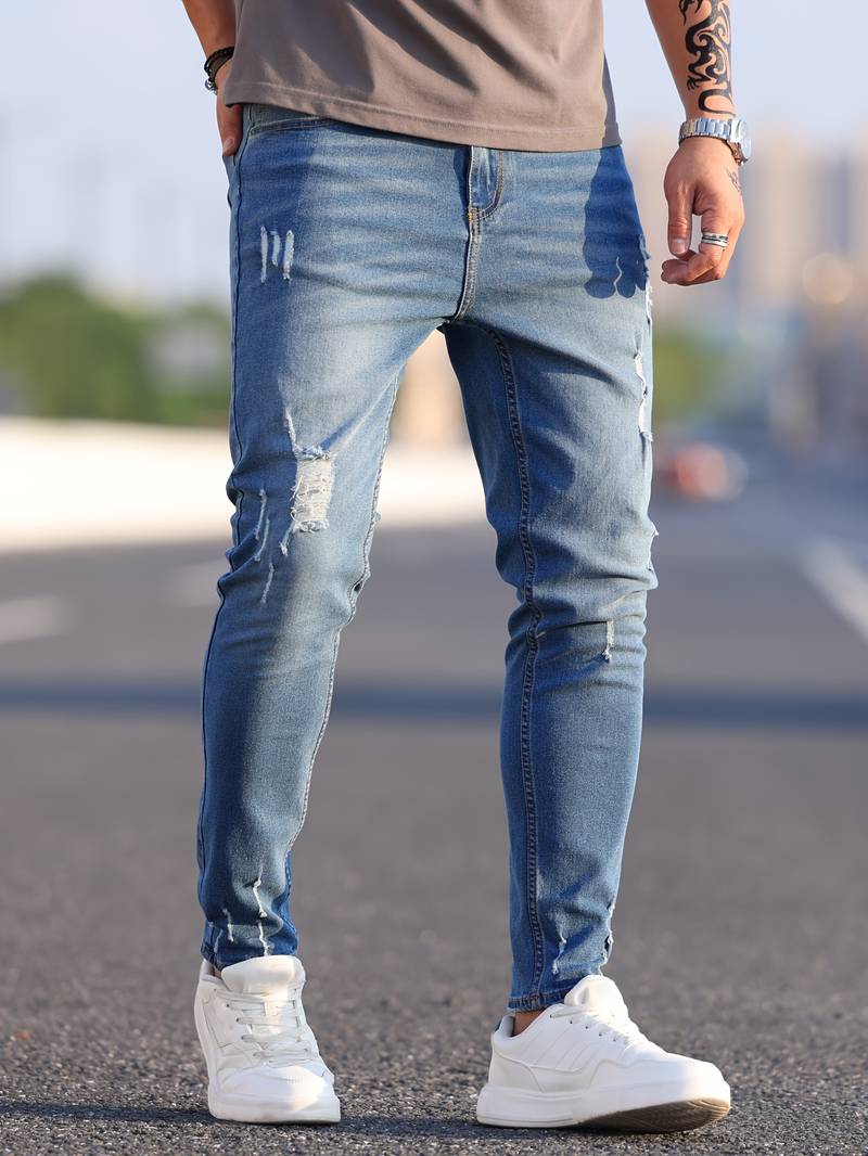 Variant image for Menns Revne Jeans Trendy Design Høykvalitets Denim-29