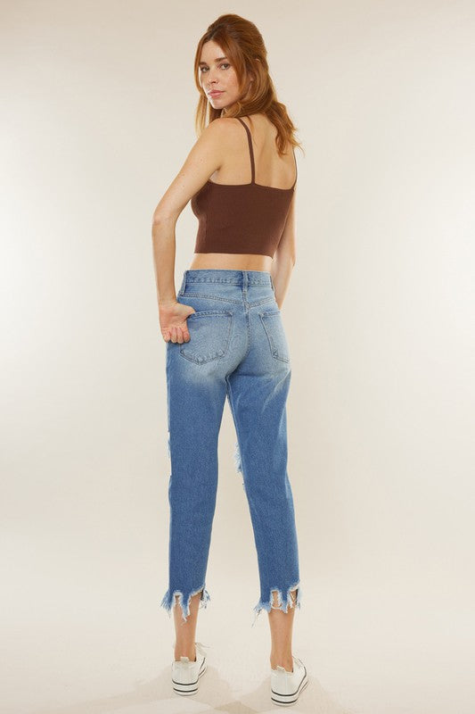 Mamma Fit Denim Jeans Høy Midje 2