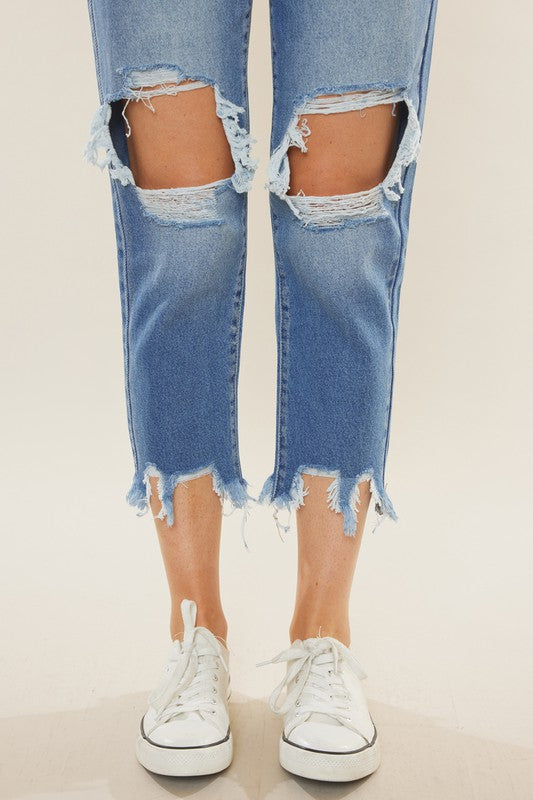 Mamma Fit Denim Jeans Høy Midje 4