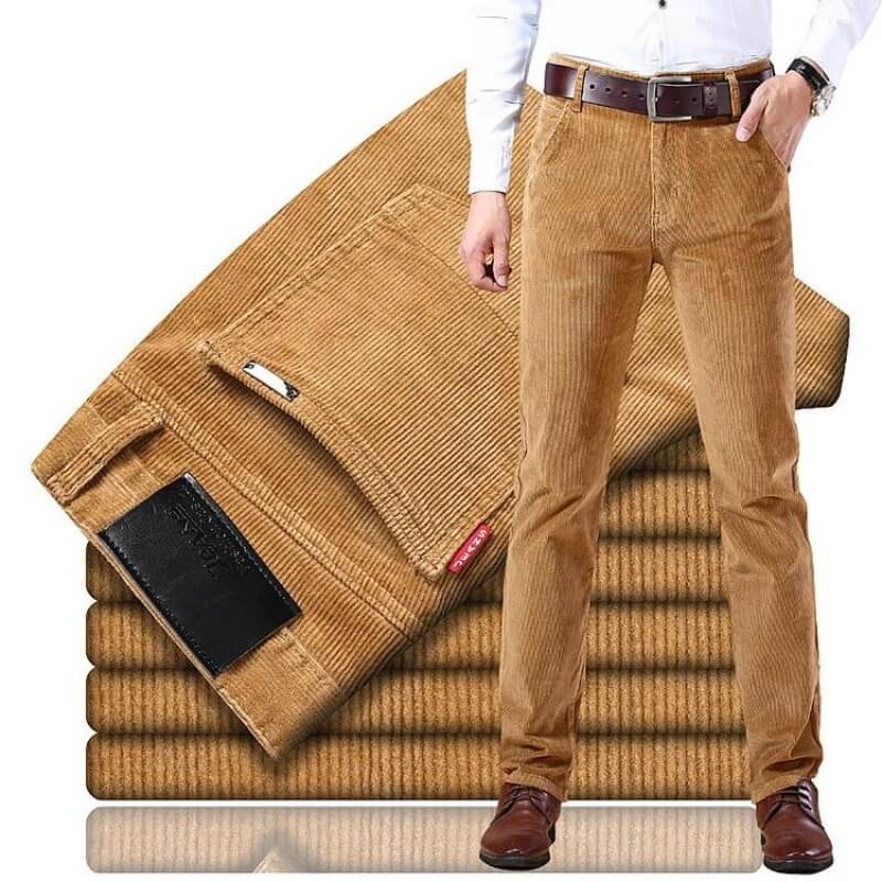 Herre Corduroy Jeans Klassisk Stil 100% Bomull-1