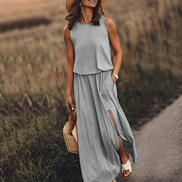 Maxi Kjole Dame Avslappet Stil 3