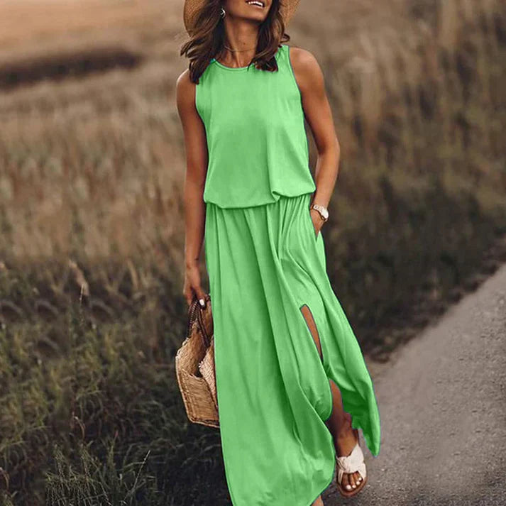 Maxi Kjole Dame Avslappet Stil 7