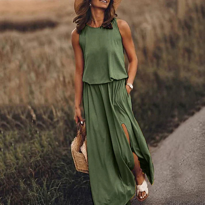 Maxi Kjole Dame Avslappet Stil 8