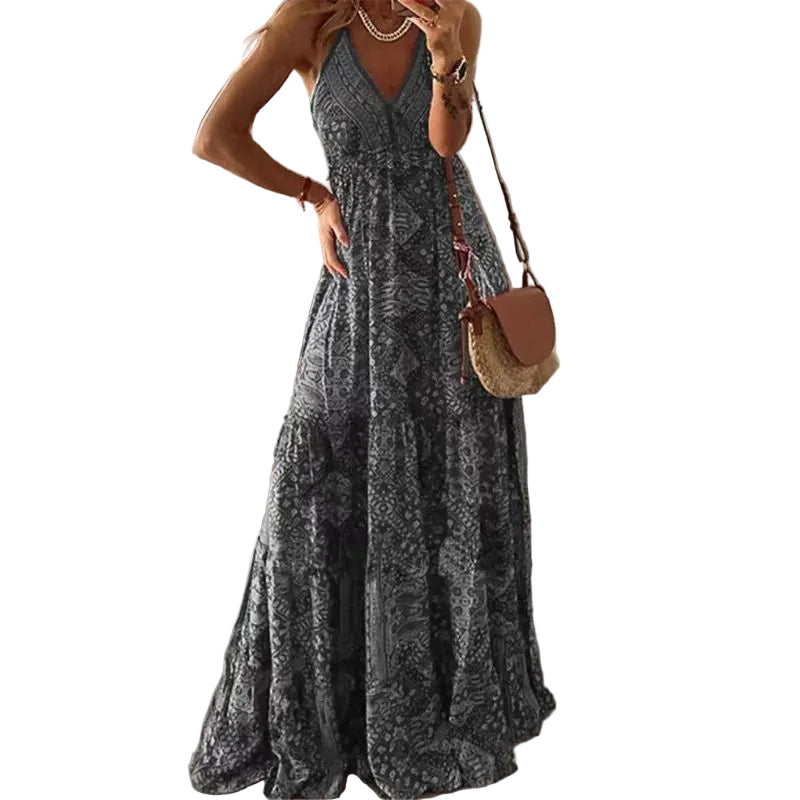 Maxi Kjole Dame Boho Stil 0