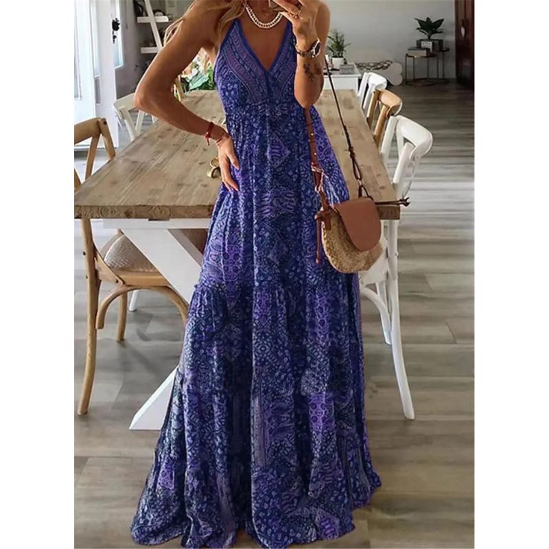 Maxi Kjole Dame Boho Stil 1